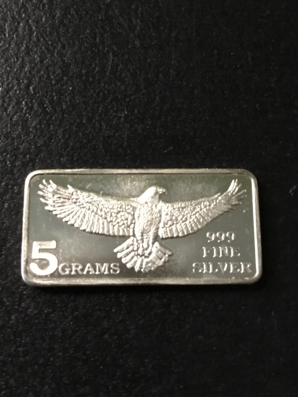 5 grams .999 fine silver monarch eagle bar BU=WE LOVE Offers
